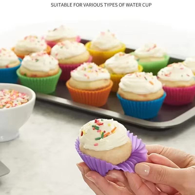 5/10/20/30Pcs/Lot Silicone Cake Mold round Heart Shape Muffin Cupcake Baking Mol gallery