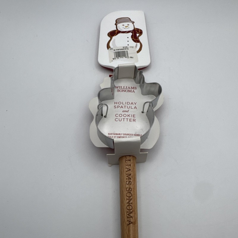 Williams Sonoma Spatula + Cookie Cutter Snowman Winter Baking Gift Set gallery