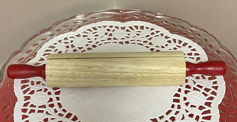 Mountain Woods Mini Wooden rolling pin recipe card holder EUC gallery