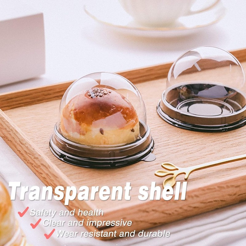 25pcs Clear Plastic Mini Cupcake & Dessert Containers, Dome, Eco-Friendly gallery