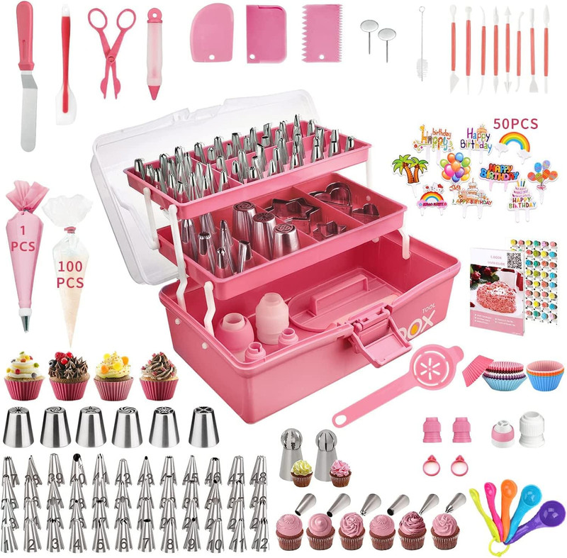 Cake Decorating Supplies Tools Kit: 358Pcs Baking Accessories with Storage Case gallery