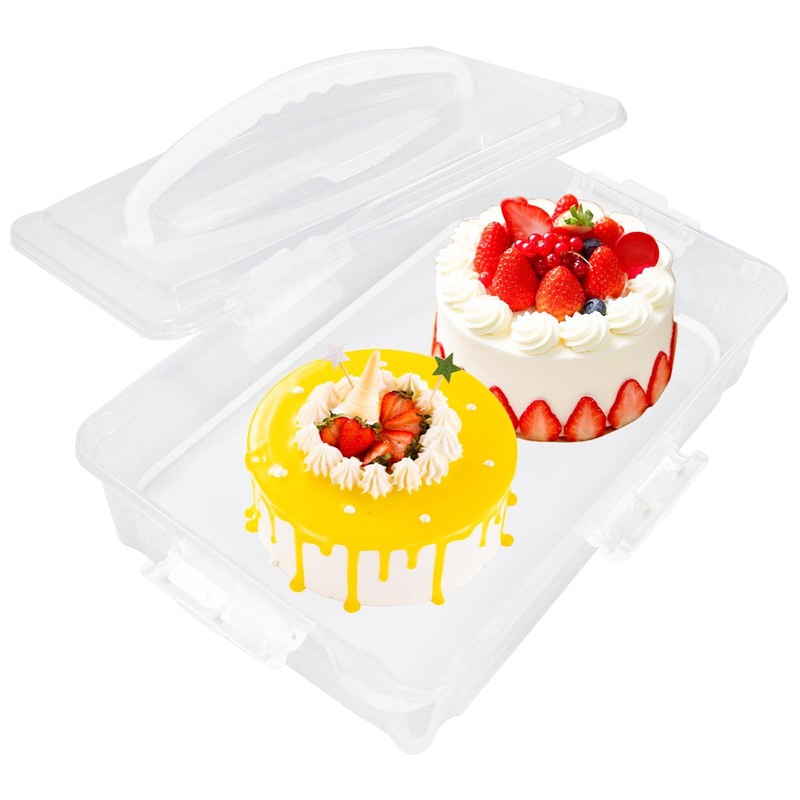 1 PCS White Plastic Cake Cupcake Carrier Holder Portable Storage Container gallery