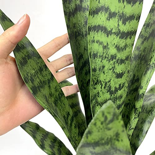 Artificial Snake Plant with Potted 23.6" Fake Plastic Sansevieria Faux Green gallery