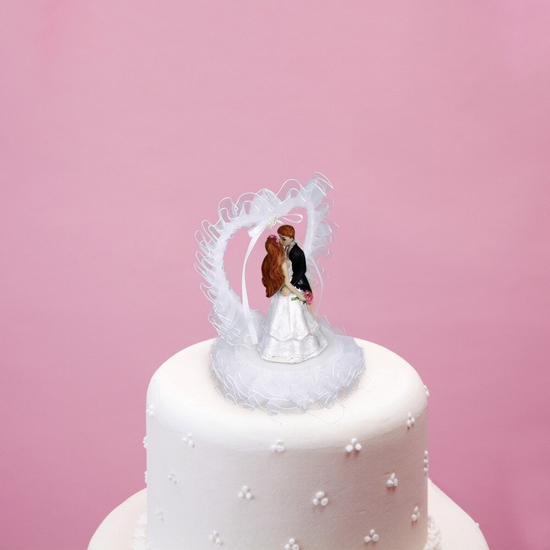 1PC Wedding Layout Prop Cake Dessert Table Decor Heart Shape Bride Groom Craft gallery