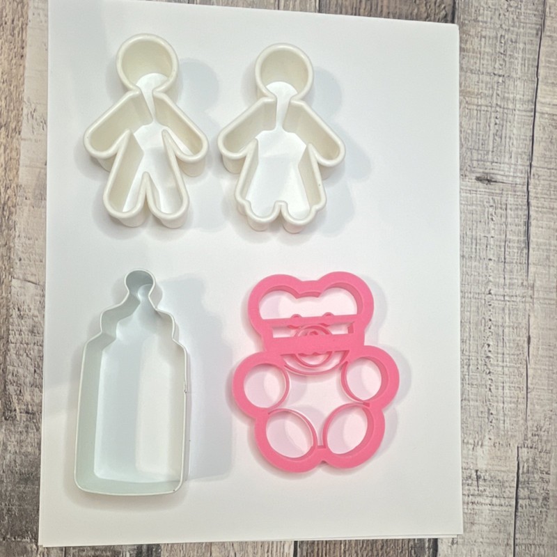 Baby Shower Cookie Cutter Set Plastic Metal Multicolor Assorted 11 Pack gallery
