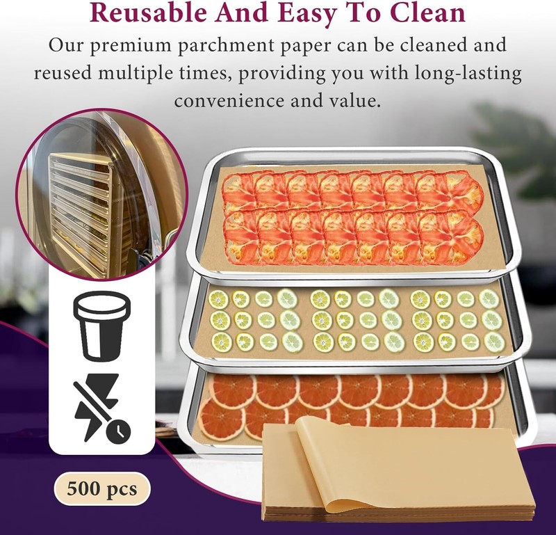 500 Packs Parchment Paper Sheets for Harvest Right Freeze Dryer - Medium gallery