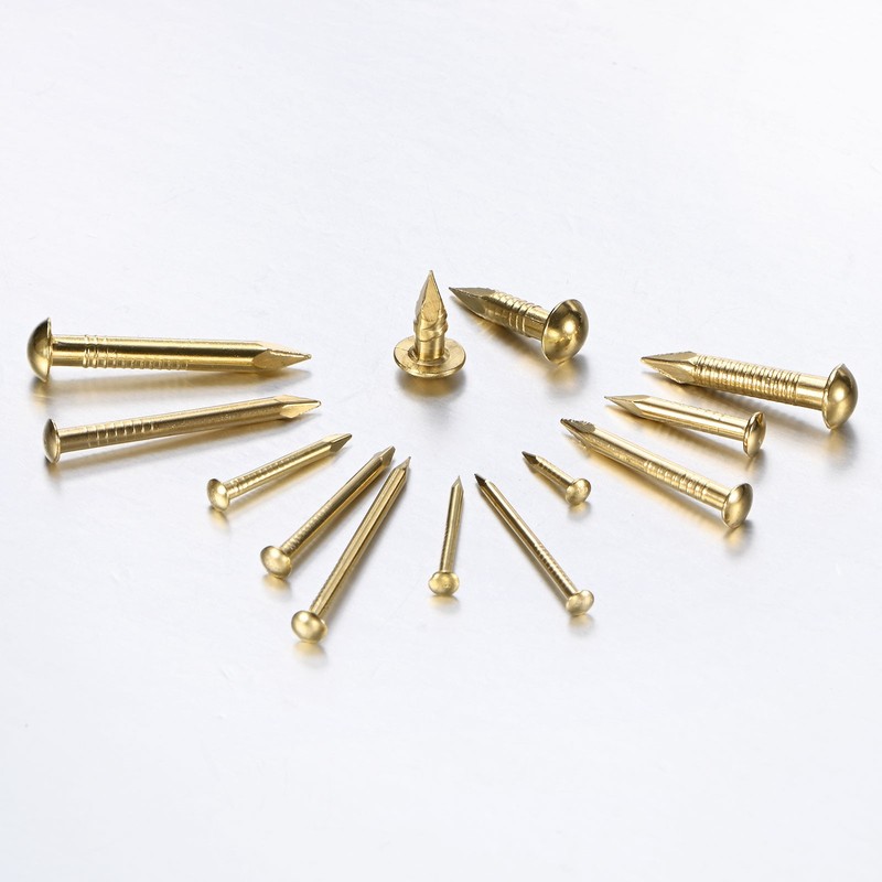 200-Pack Small Nails, 1.5mm x 10mm Brass Nails Round Head gallery