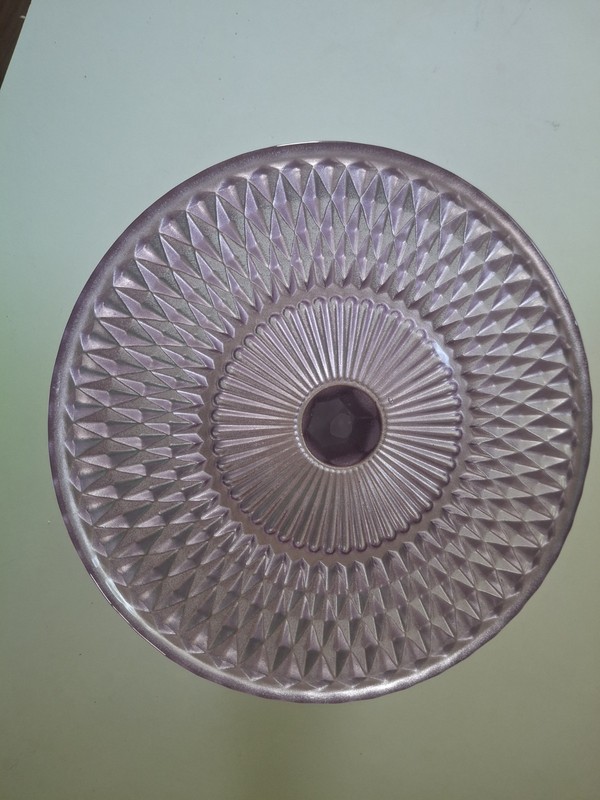 Light, Shinny Purple Cake Stand Or Decorative Pedestal 9" × 4.5" gallery