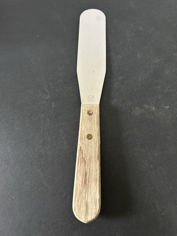 VTG Hoan Spatula Cake Frosting Knife Spreader Stainless Wood Handle 11.25″ JAPAN