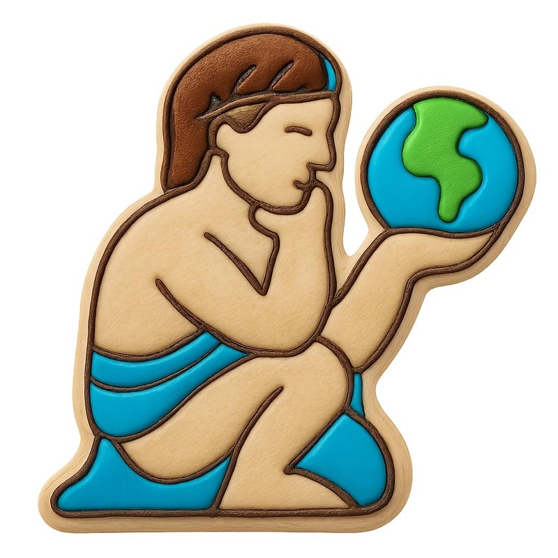 Reflective Demigod of the World Cookie Cutter & Stamp, Fondant & Clay - 4x3.2 gallery