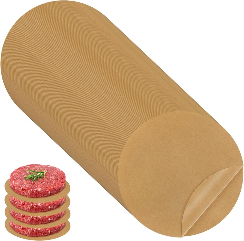 220pcs 4 inch Unbleached Parchment Paper Sheets for baking, Burr Patty