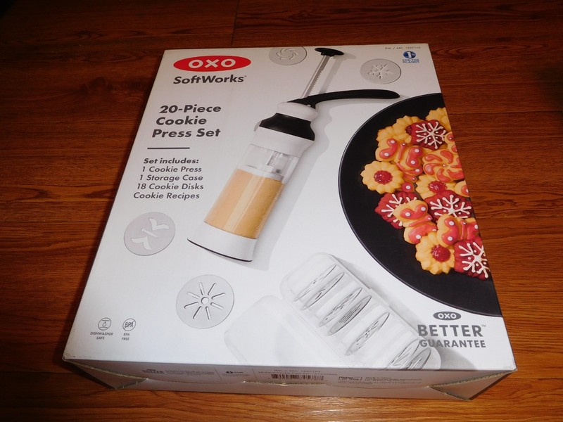 OXO SoftWorks Cookie Press Set 20Pc (1) Cookie Press (1) Storage Case (18) Disks