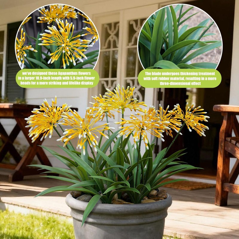 Hiforestar Fake Plants Outdoor Flowers Artificial Large Plastic Faux Flower 8 gallery