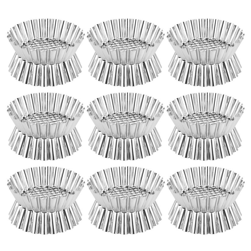 20 Pcs Mini Baking Moulds Stainless Steel Tart Molds Tart Tin Pans Nonstick gallery