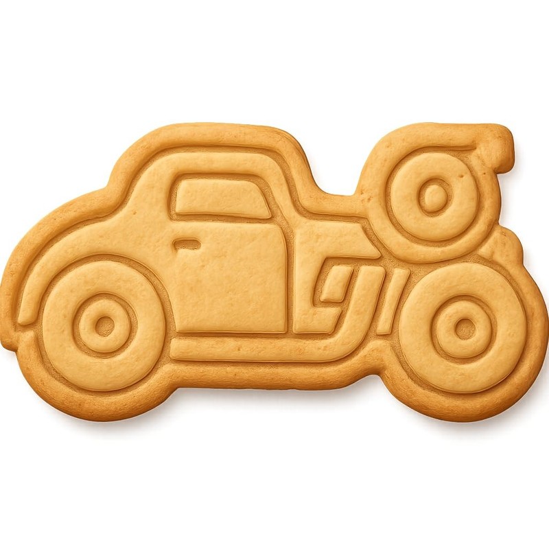 Turbo Hot Rod Cookie Cutter & Stamp, Fondant & Clay – 4×2.2