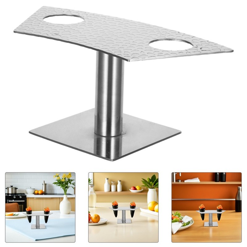 Japanese Style Sushi Roll Holder - Stainless Steel Ice Cream Cone Holder gallery
