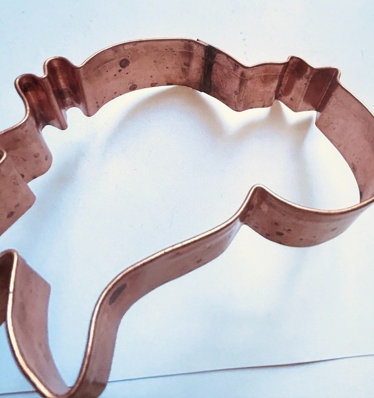 Large Copper Cookie Cutter Birdie Bird Songbird 6 x 5 x 1 in Spring Easter Baby gallery