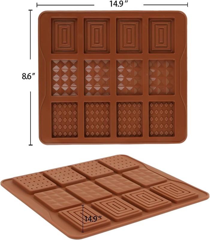 2PCS Mini Pyramid Break Apart Chocolate Silicone Deep Molds Non-Stick Food Grade gallery