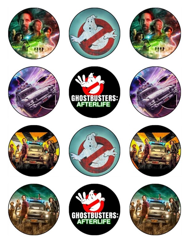 Ghostbuster Cake Toppers - Edible Wafer Birthday Cake & Cupcake Decorations gallery