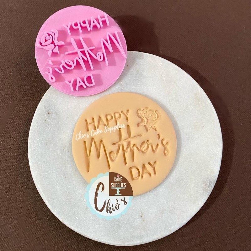 Happy Mother's Day Fondant Embosser Stamp, 2 in diameter gallery