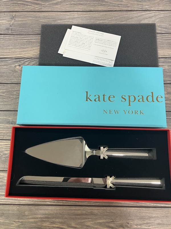 Kate Spade Lenox New York Grace Avenue 2-Piece Dessert Set Cake Knife Server