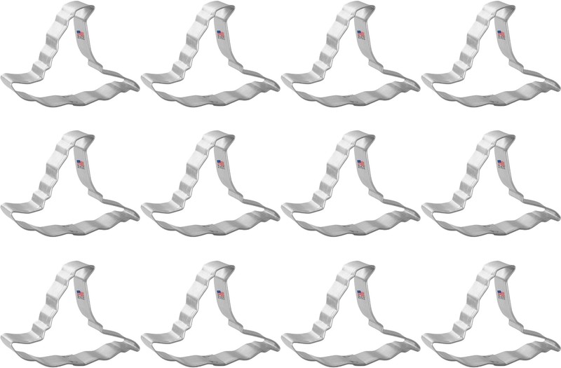 1 Dozen 12 Mini Witches Wizard Witch Hat 2” Cookie Cutter Metal Fall Halloween
