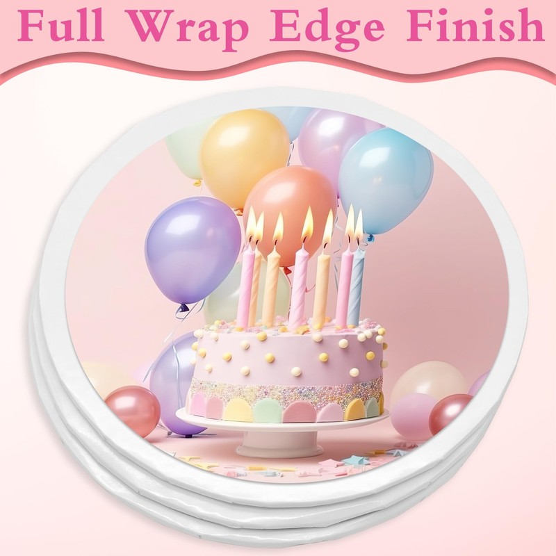 3PK Cake Boards,12 Inch Round Sturdy 1/3 Inch Thick Cake Drums,Disposable Cak... gallery