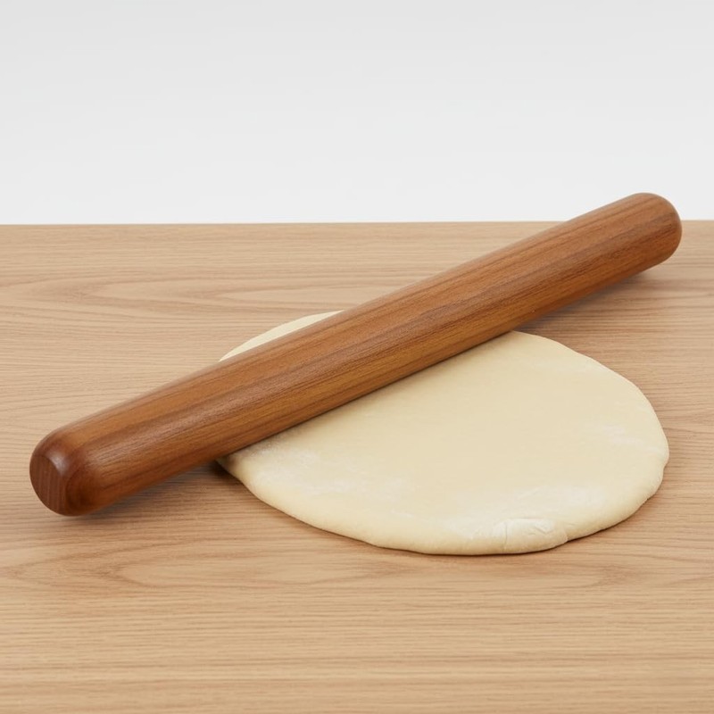 French-Style Rolling Pin, Premium Hardwood with Natural Wood Grain, 18 Inch T…
