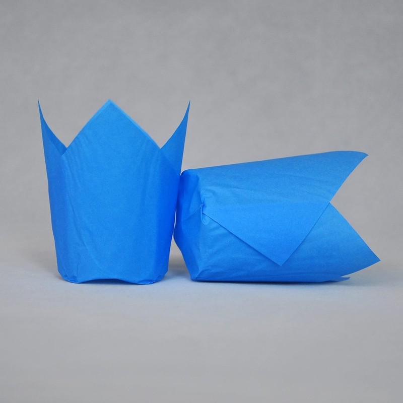 Muffin Greaseproof paper Baking cupcake cups, 2" x 3 1/2" Blue gallery