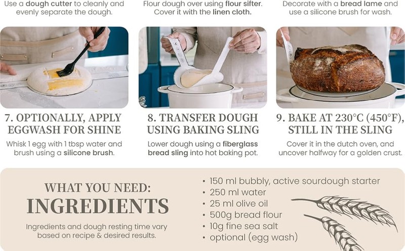 Sourdough Starter Kit, Banneton Bread Proofing Basket, Sourdough Bread gallery