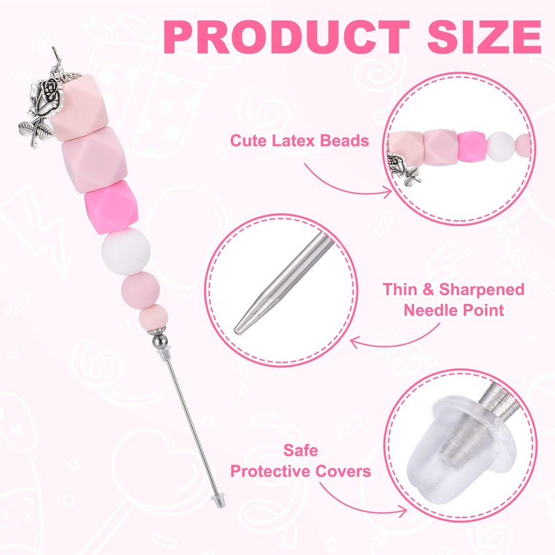 Cookie Scribe Tool, Beaded Icing Pin for Cake Decoration, Pink Series gallery