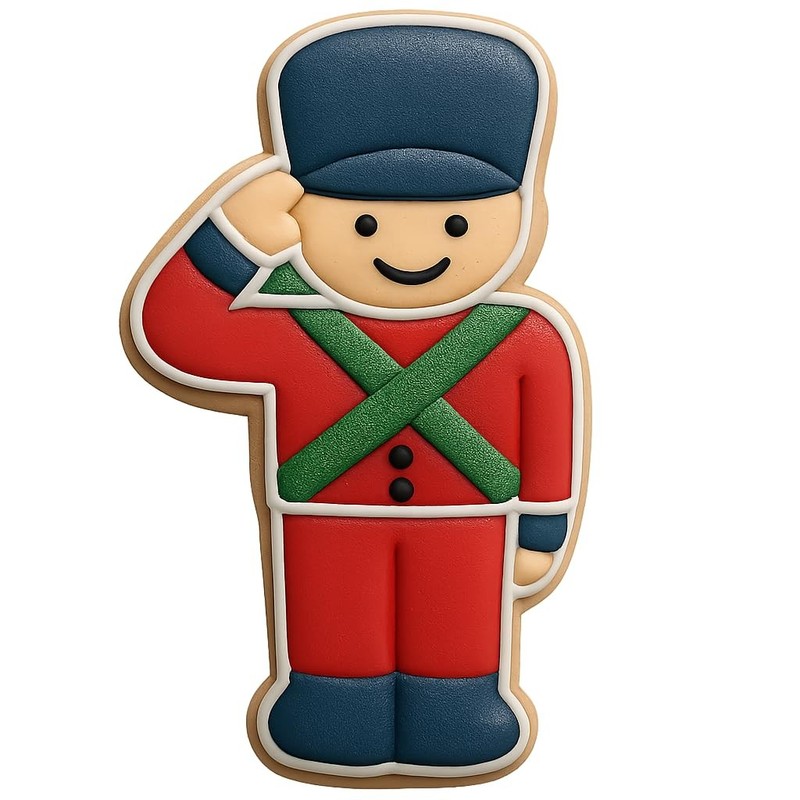 Toy Soldier Salute Cookie Cutter - 4x1.9" Creative Kids Baking Fun gallery