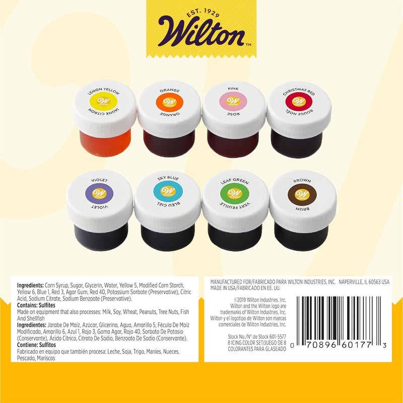 Gel-Based Icing Colors Set - 8 Vibrant Shades gallery