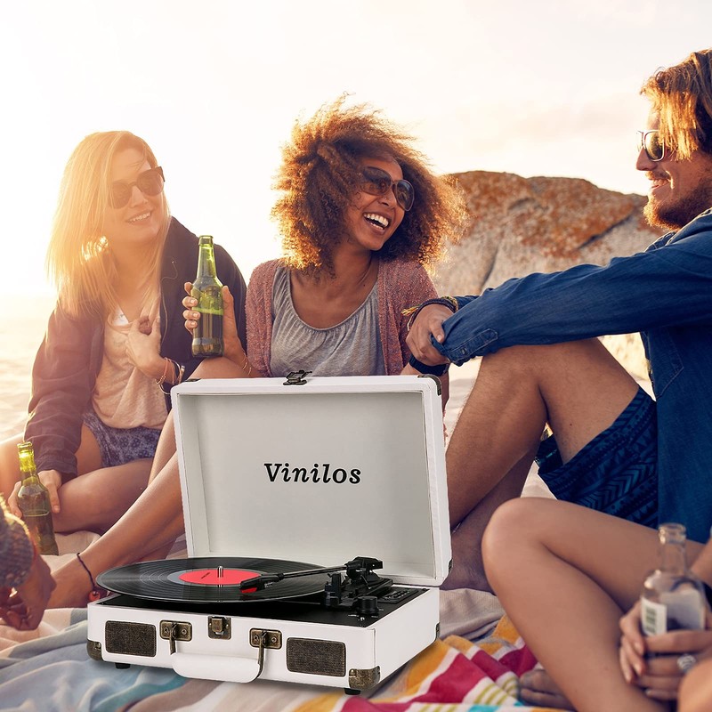 Vinyl Record Player Bluetooth And Built-In Speakers 3-Speed Portable Turntable gallery