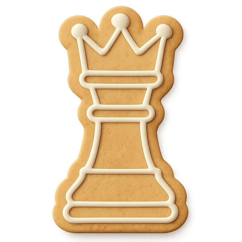Chess Champion Cookie Cutter & Stamp, Fondant & Clay – 4×2.6