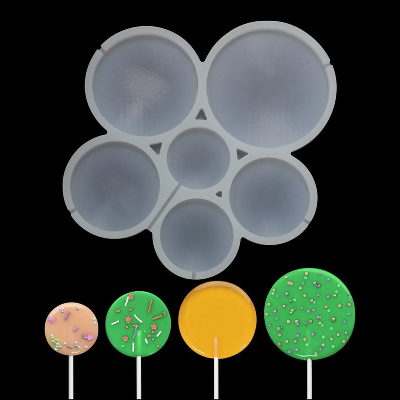 2pcs/lot Round Shape Silicone Lollipop Mold DIY Chocolate Cheese Stick Baking Mo gallery