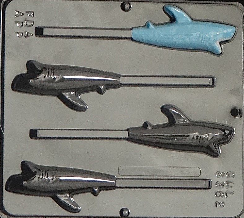 Shark Lollipop Chocolate Candy Mold 3362 NEW