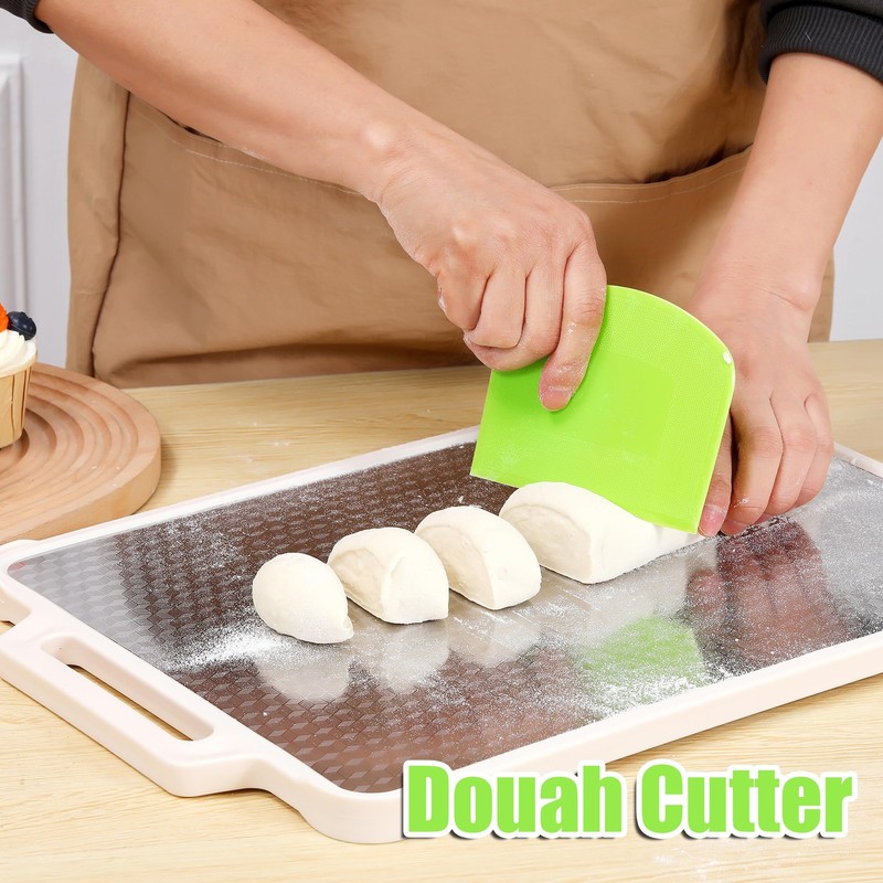 4 Pcs Dough Scraper，Bench Scraper,Multifunctional Kitchen Scraper Tool,for Br... gallery