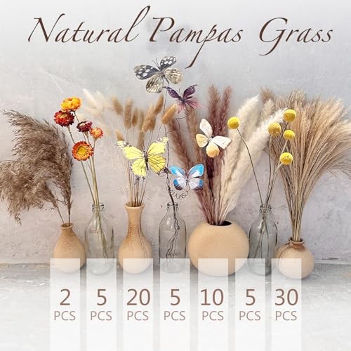 Dried Flowers Bouquet- Pampas Grass Boho Decor, Western Floral Arrangement Fall gallery