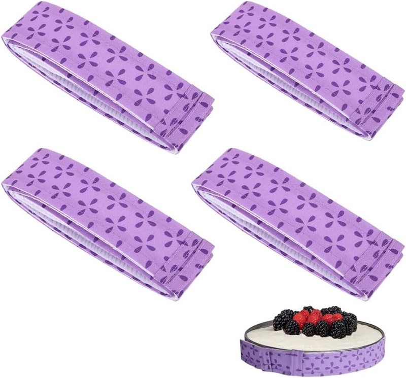 Baking Strips 2pcs Cake Pan Dampen Strips Absorbent Thick Cotton Cake Even gallery