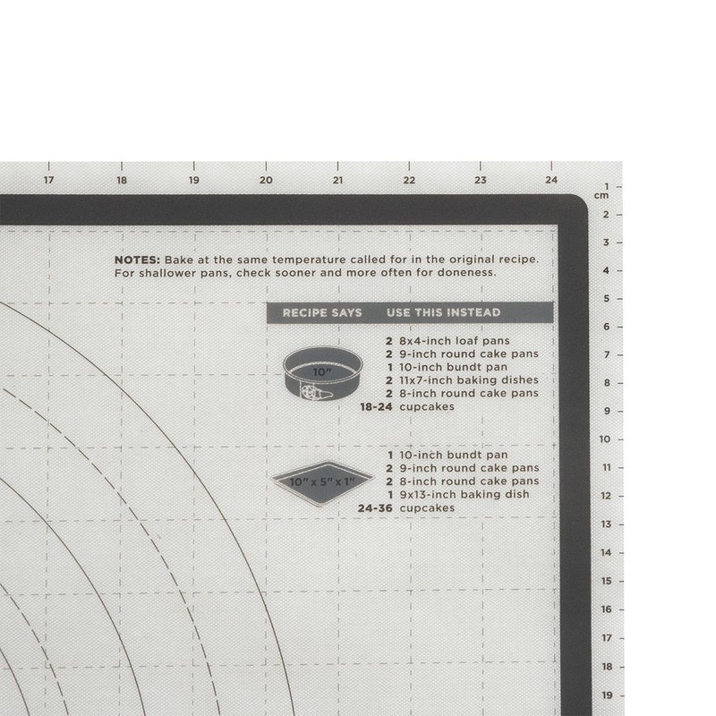 100% Genuine! TOVOLO "Truebake" Silicone Pastry Mat 63.5 x 45.5 cm Charcoal! gallery