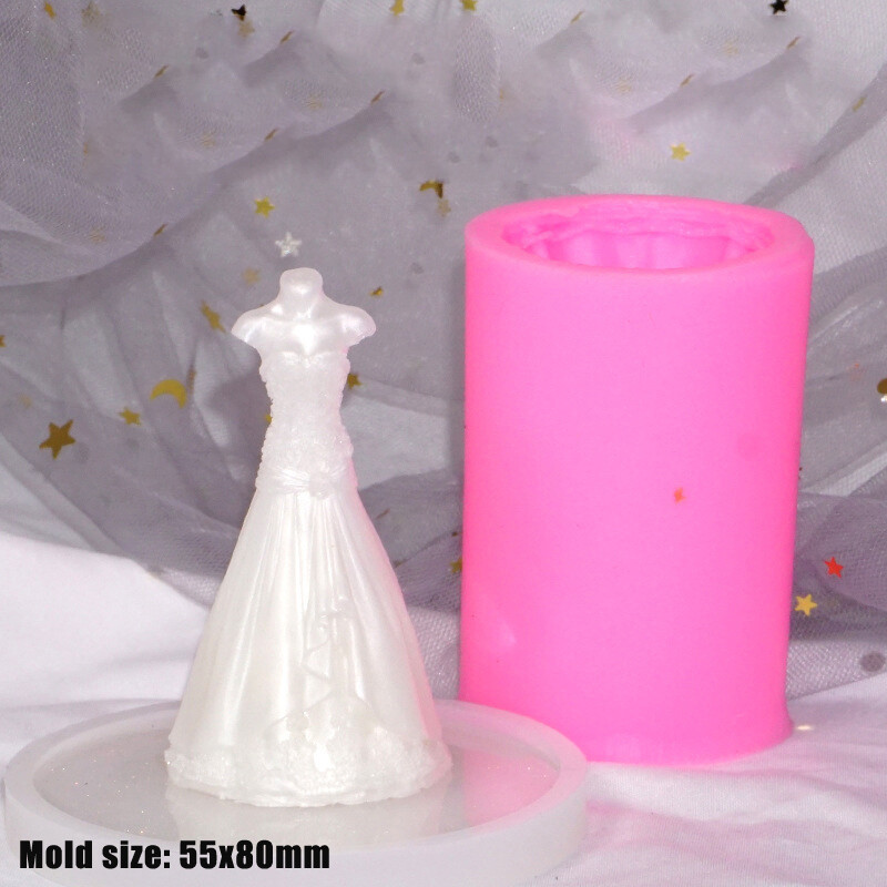 Silicone Mold Wedding Bride Groom Dress Cake Decoration Accessories Chirstmas gallery