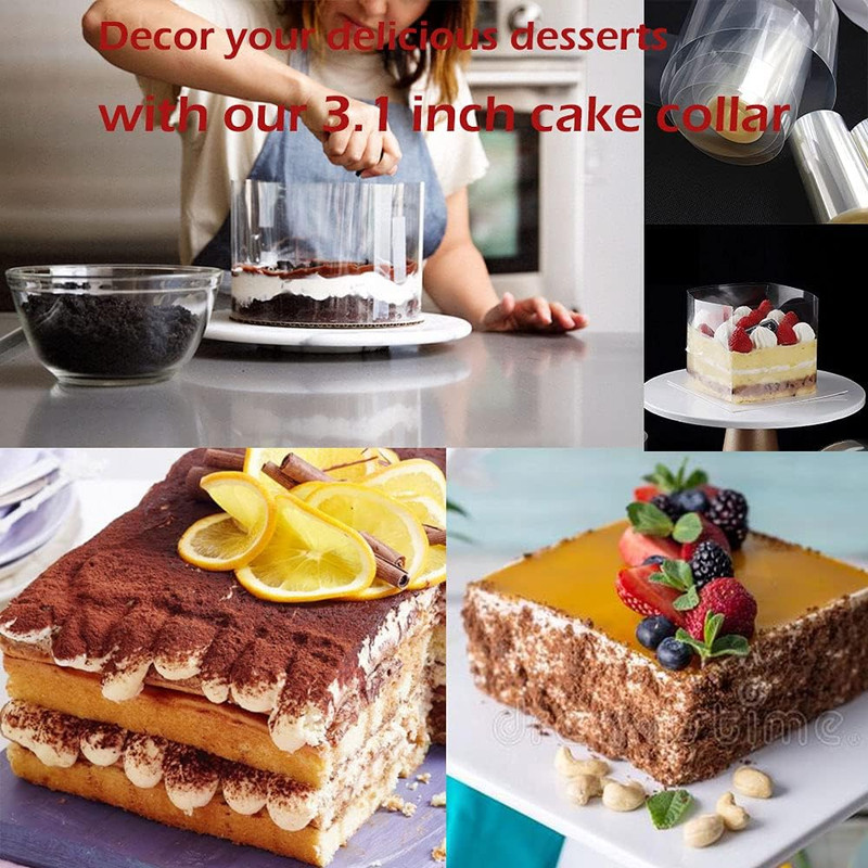 9Pack 3.15�� Food Rings Molds with 3 Inch Cake Collars Stainless Steel Cake R... gallery