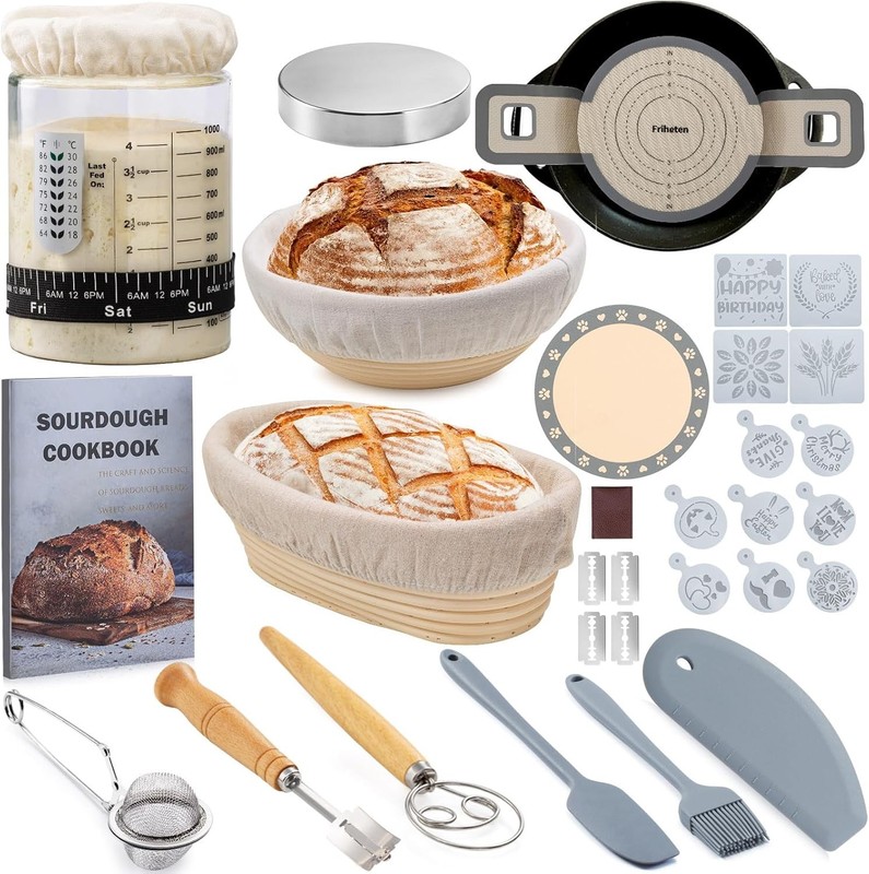 Sourdough Starter Kit,Sourdough Bread Baking Supplies,40oz