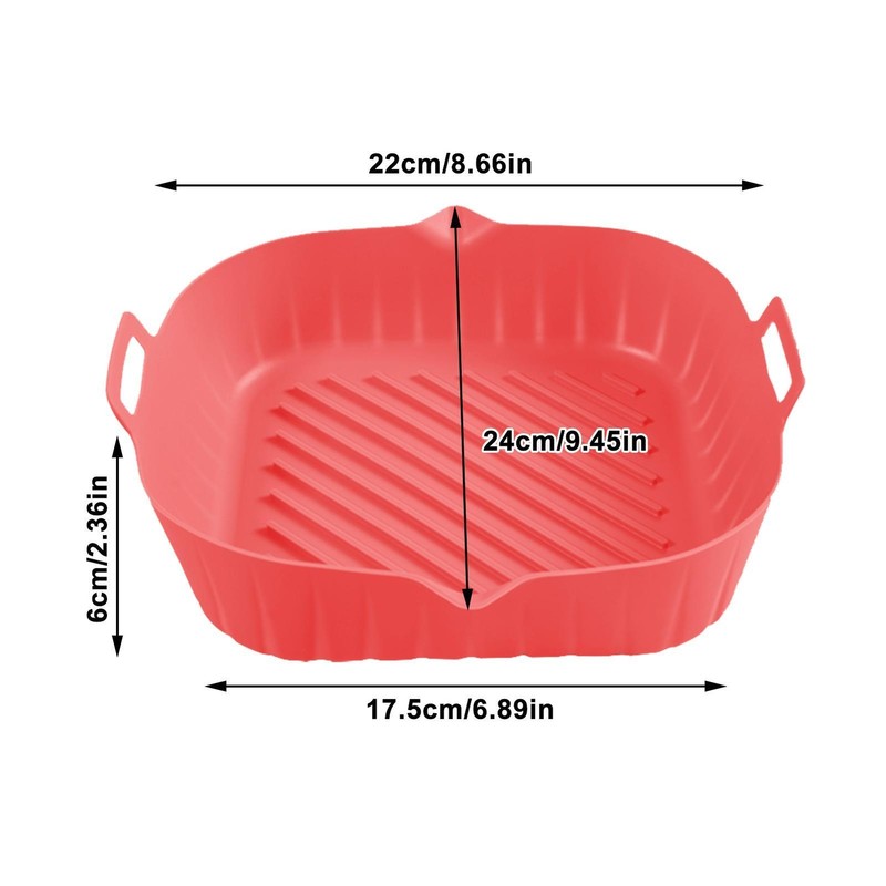 Air Fryer Silicone Pot Air Fryer Basket Linings Non-Stick Safe Oven Baking Tray gallery