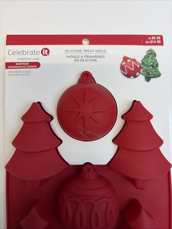 Celebrate It Christmas Silicone Treat Trees & Ornaments Candy Mold-NEW gallery