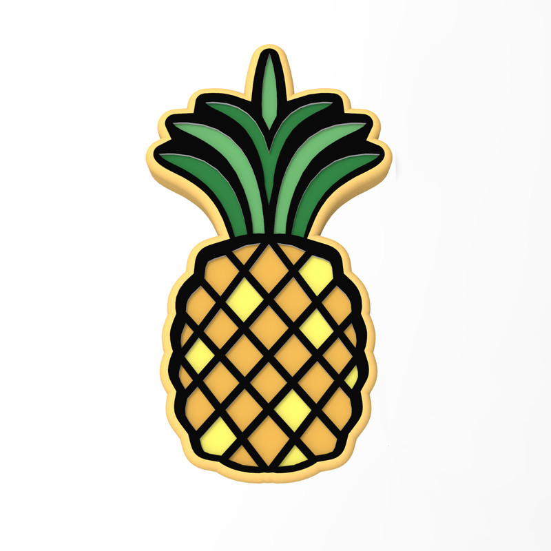 Pineapple Cookie Cutter & Stamp | Fruit Summer Tropical Tropic Ocean Beach #2 gallery