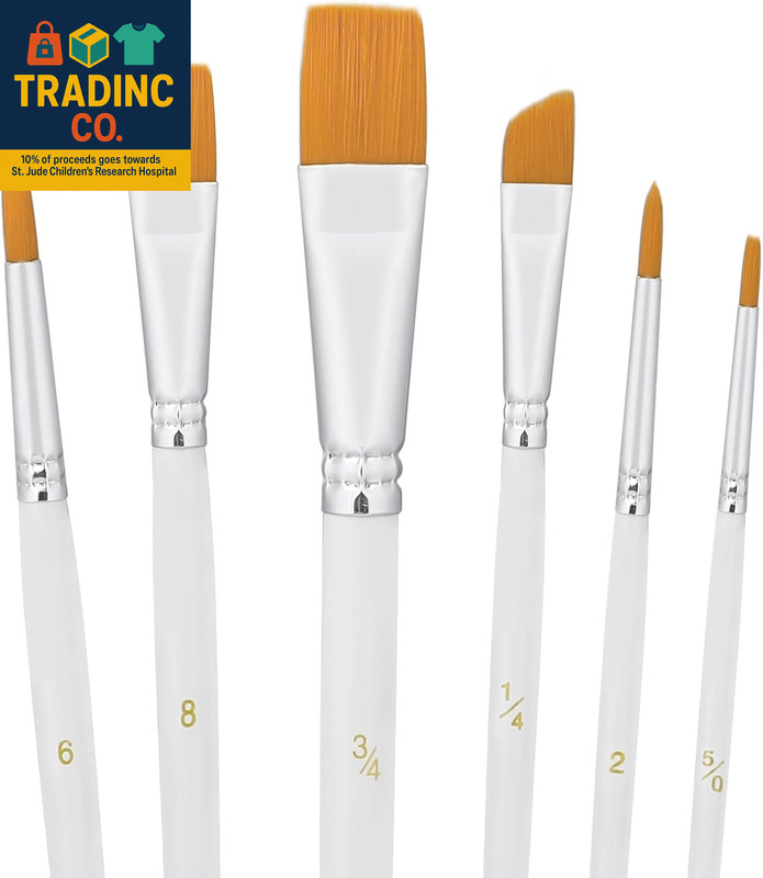 6PCS Cake Painting Brushes Set Food Paint Brushes Food Safe Cake Decorating Brus