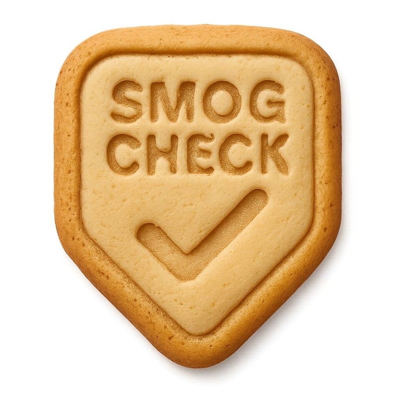Smog Check Design 2 Cookie Cutter & Stamp, Fondant & Clay Cutter – 3.3×4″