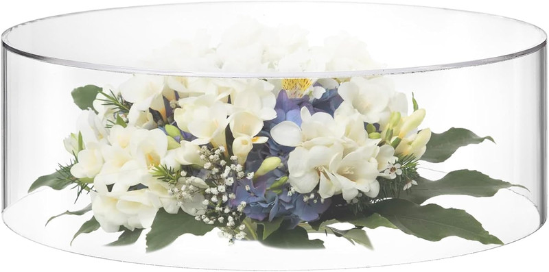 Clear Acrylic Cake Stand Dessert Display Cupcake Stand with Hollow Bottom round gallery